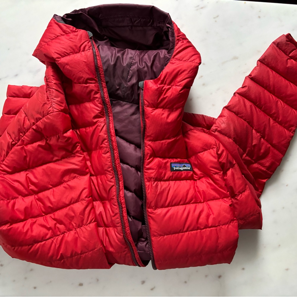 Patagonia Down Sweater Hoodie Jacket (Women's Large)